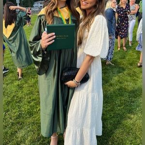 White maxi baby doll dress